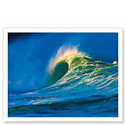 Waimea, Oahu, Hawaii - Shorebreak Wave - Giclée Art Prints & Posters