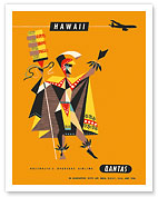 Hawaii - Qantas Airways - Royal Hawaiian Ali'i Chief - Fine Art Prints & Posters