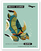 Pacific Islands - Qantas Airways - Green Sea Turtle - Fine Art Prints & Posters