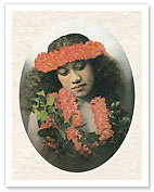 Portrait of Hawaiian Girl - Giclée Art Prints & Posters
