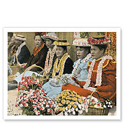 Lei Vendors, Honolulu, Territory Hawaii - Fine Art Prints & Posters