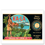 Ka-La 'The Sun' Brand, Pineapple Label - Fine Art Prints & Posters