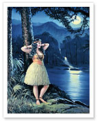 Romantic Hula Girl - Fine Art Prints & Posters