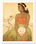 Hula Dancer, Royal Hawaiian Hotel Menu Cover - Giclée Art Prints & Posters