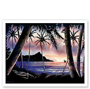 Sunrise Over Diamond Head, Hawaii - Fine Art Prints & Posters