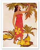 Breadfruit, Royal Hawaiian Hotel Menu Cover - Giclée Art Prints & Posters
