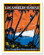 Los Angeles-Hawaii, Los Angeles Steamship Company - Fine Art Prints & Posters