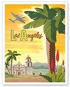 Los Angeles - California Spanish Mission - c. 1956 - Fine Art Prints & Posters
