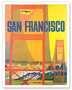 San Francisco, California - Golden Gate Bridge - c. 1950's - Fine Art Prints & Posters