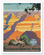 Santa Fe Railroad, Grand Canyon National Park, Arizona - Giclée Art Prints & Posters