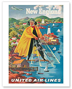 United Airlines - New England Fisherman - Fine Art Prints & Posters