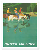 United Air Lines: Horse Back Riders - Fine Art Prints & Posters