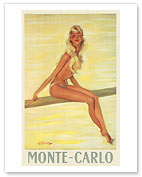 Monte-Carlo Blonde Girl, France - Fine Art Prints & Posters