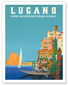 Swiss Italian Resort, Lugano, Switzerland - Fine Art Prints & Posters