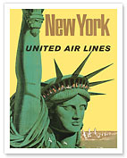 United Air Lines: New York Statue of Liberty - Fine Art Prints & Posters