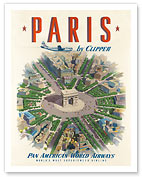 Pan American: Paris by Clipper Arch of Triumph - Giclée Art Prints & Posters