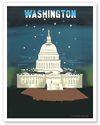 Washington, DC - US Capitol Building - c. 1948 - Fine Art Prints & Posters