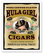 Hula Girl Cigars, Hawaii - Fine Art Prints & Posters