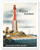 Chesapeake & Ohio Railroad: Virginia Seashore - Giclée Art Prints & Posters