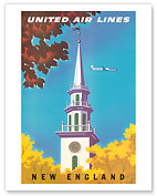 United Air Lines: New England - Fine Art Prints & Posters