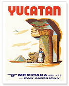 Mexicana Airlines via Pan American: Yucatan - Giclée Art Prints & Posters