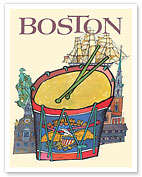 Boston - Colonial Massachusetts - c. 1960's - Fine Art Prints & Posters