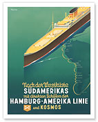 Hamburg America Line: HAPAG Nach der Westkuste Sudamerikas - Fine Art Prints & Posters
