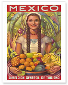 Direccion General de Turismo: Mexico - Plenty of Fruit - Fine Art Prints & Posters