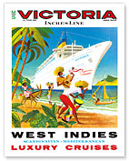 Victoria Incres Line: West Indies - Luxury Cruises - Fine Art Prints & Posters