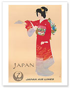 Japan Air Lines, Geisha - Giclée Art Prints & Posters