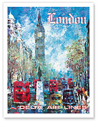 Delta Air Lines - London Big Ben - Giclée Art Prints & Posters