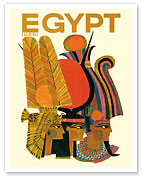 Egypt - United Arab Republic (U.A.R.) - Egyptian Pharaohs - c. 1960's - Fine Art Prints & Posters