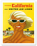 Southern California via United Airlines - Fine Art Prints & Posters