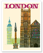 London UK - Westminster Abbey Church - c. 1960's - Fine Art Prints & Posters