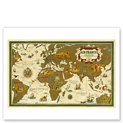 Aviation World Map - Fine Art Prints & Posters