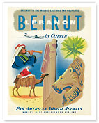 Pan American: Beirut - Lebanon by Clipper - Giclée Art Prints & Posters
