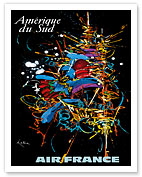 Amerique du Sud (South America) - Aviation - Abstract Expressionist - Fine Art Prints & Posters