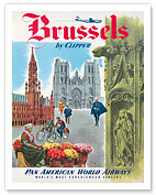 Pan Am Brussels by Clipper - Fine Art Prints & Posters