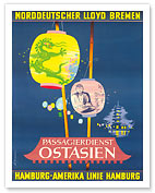 Hamburg America Line, Ostasien - Fine Art Prints & Posters