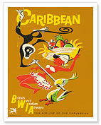 BWIA Caribbean, Limbo - British West Indian Airways - Fine Art Prints & Posters