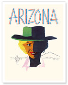 Arizona - Cowgirl - c. 1955 - Fine Art Prints & Posters