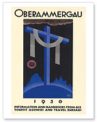 Oberammergau - Blue Cross - Fine Art Prints & Posters
