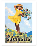 Western Australia, Flower Girl - Fine Art Prints & Posters