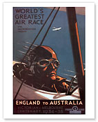 Air Race, England to Australia - Fine Art Prints & Posters