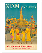 Pan American, Siam Buddhist Monks - Thailand - Fine Art Prints & Posters