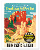 Bryce Canyon, Utah - Union Pacific Railroad - Giclée Art Prints & Posters