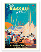 Pan American Nassau Bahamas by Clipper - Giclée Art Prints & Posters