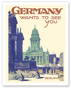 Germany Wants to See You - Berlin - French Church of Friedrichstadt, Berlin Concert Hall - Giclée Art Prints & Posters