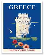 Greece, Salonica White Tower - Thessaloniki Macedonia - Giclée Art Prints & Posters