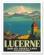 Lucerne Lovely Lake - Switzerland - Giclée Art Prints & Posters